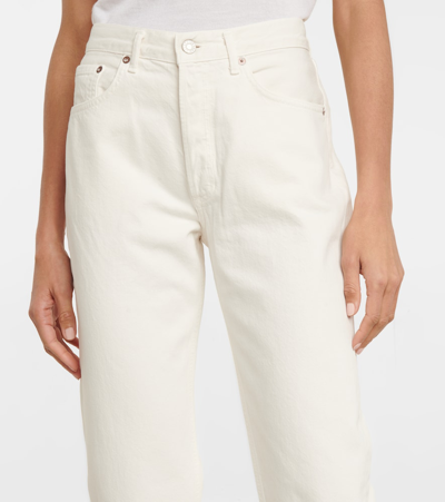 Shop Agolde Lana Mid-rise Straight Jeans In Drum