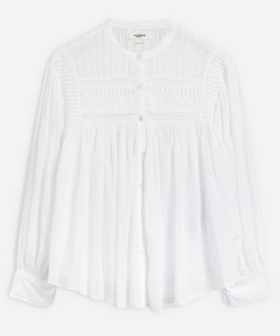 Shop Isabel Marant Étoile Plalia Keyhole Shirt In White