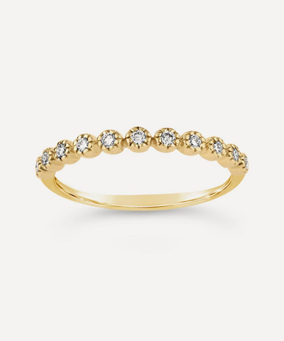 Shop Dinny Hall 14ct Gold Diamond Forget Me Not Half Eternity Ring
