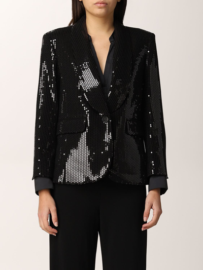 Shop Zadig & Voltaire Sequin Blazer In Black