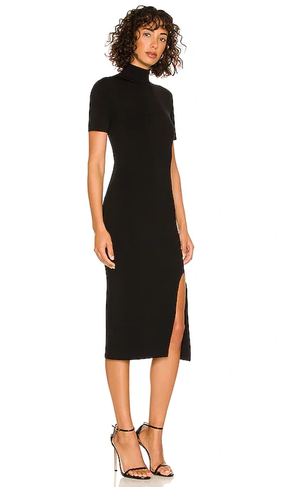 Shop Alice And Olivia Kaylen Mock Neck Dress In Black