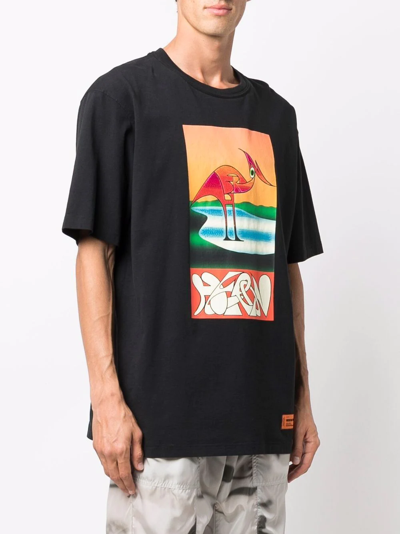 Shop Heron Preston Abstract Heron-print T-shirt In Schwarz
