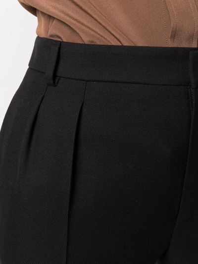 Saint Laurent Straight Leg Tailored Trousers In Schwarz