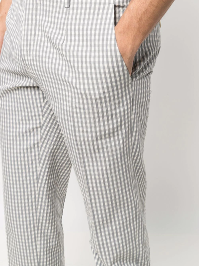 Shop Golden Goose Gingham-check Trousers In Weiss