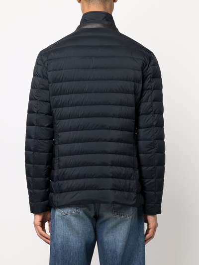 Moorer Zavyer Button-up Quilted Jacket In Blau