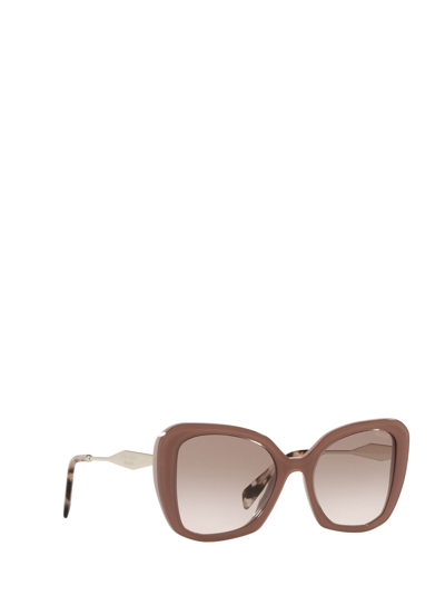 Shop Prada Eyewear Sunglasses In Alabaster / Crystal