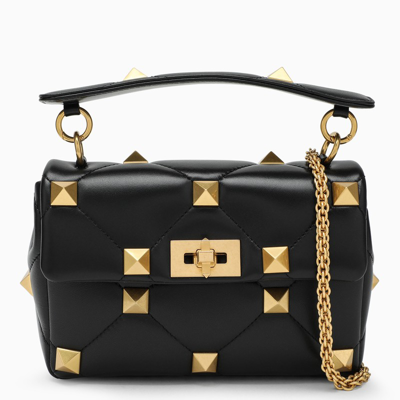 Shop Valentino Black Roman Stud Cross-body Bag