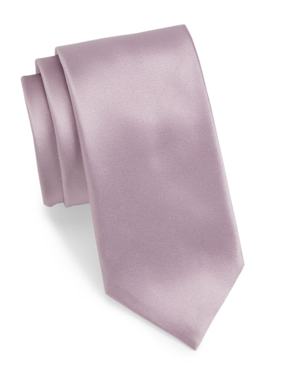 Shop Saks Fifth Avenue Men's Collection Solid Silk Tie In Light Purple