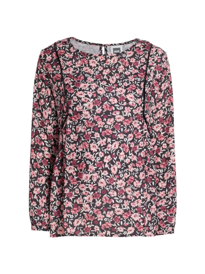 Shop Nom Maternity Women's Stella Floral Jersey Top In Winter Floral