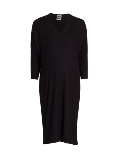 Shop Nom Maternity Women's Quinn Cloud-knit Dress In Black Hacci