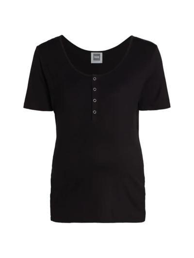 Shop Nom Maternity Women's Rhys Nursing Lounge Top In Black