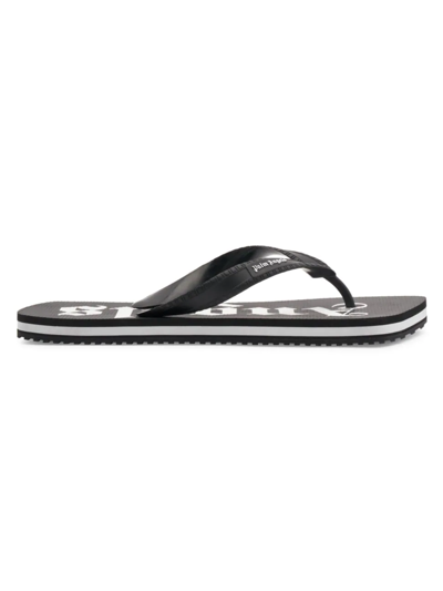 Shop Palm Angels New Rubber Flip-flop Sandals In Black White