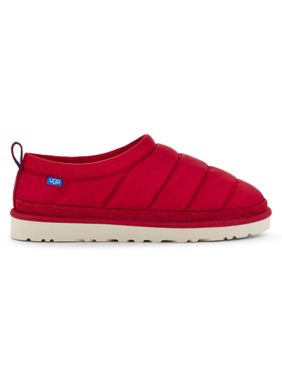 Shop Ugg Men's Tasman Puffy Quilted Slippers In Samba Red