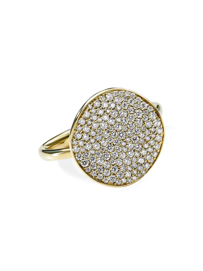 Shop Ippolita Women's Stardust Medium Flower 18k Green Gold & Diamond Ring