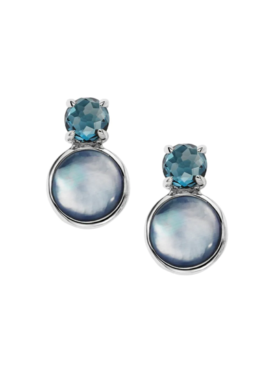 Shop Ippolita Women's 925 Rock Candy Luce Small Snowman Sterling Silver, London Blue Topaz, Onyx & Mother-of-pearl