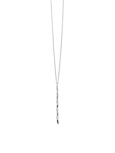 Shop Ippolita Women's Classico Long Squiggle Stick Silver Pendant Necklace