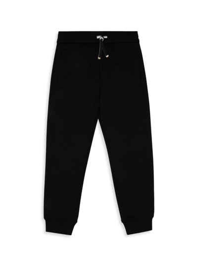 Shop Emporio Armani Little Boy's & Boy's Split Drawstring Jogger Pants In Black