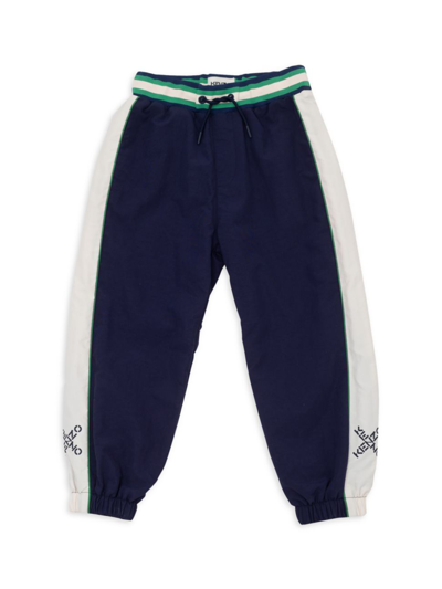 Shop Kenzo Little Boy's & Boy's Nylon Jogger Pants In Navy