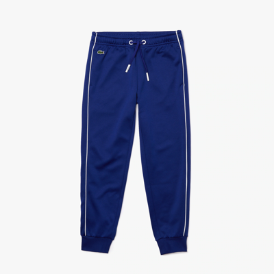 Shop Lacoste Kids' Heritage Fleece Sweatpants - 5 Years In Blue