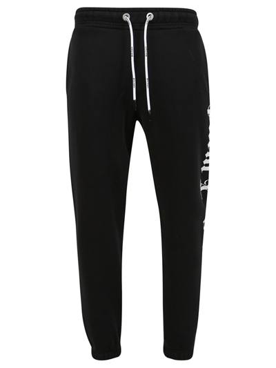 Shop Palm Angels Classic Side Logo Sweatpants In Black And White