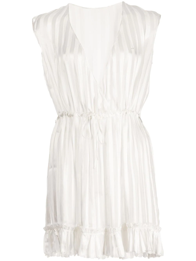 Shop Kiki De Montparnasse Peek-a-boo Mini Dress In White