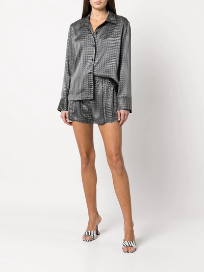 Shop Kiki De Montparnasse Moi Et Toi Pajama-style Shirt In Grey