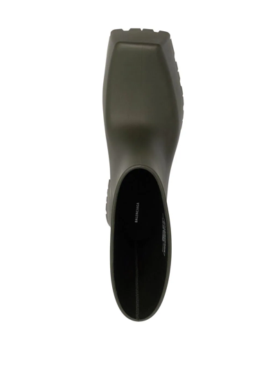 Shop Balenciaga Block-heel Ankle Boots In Grün