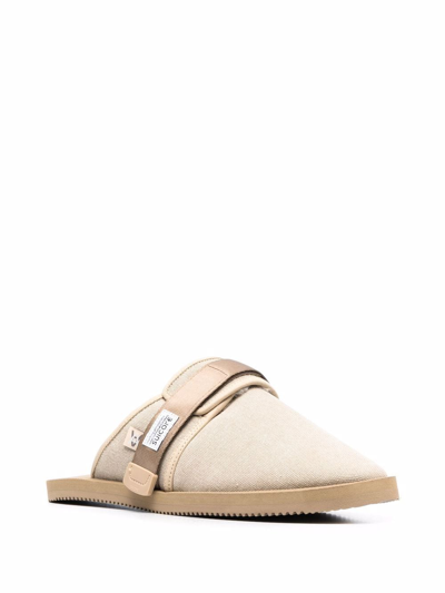 Shop Suicoke X Daniel Arsham Zavo Flat Slippers In Nude