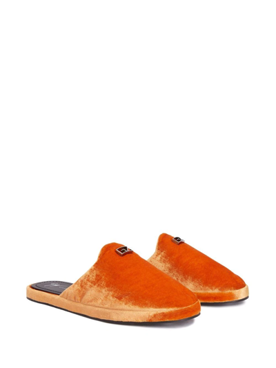 Shop Giuseppe Zanotti Jungle Fever Slippers In Orange