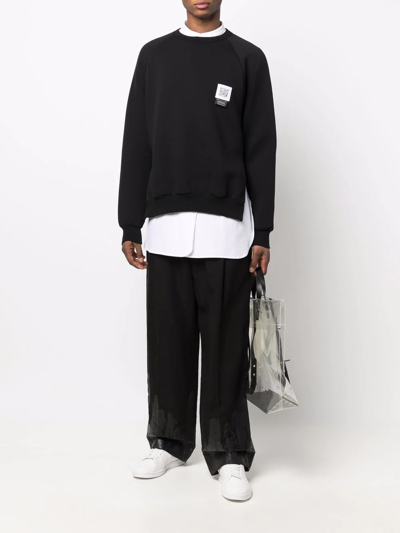 Fumito Ganryu Side-zips Cotton-blend Sweatshirt In Black