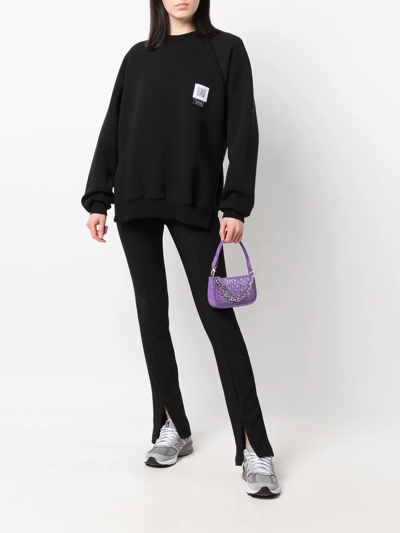 Shop Fumito Ganryu Side-zips Cotton-blend Sweatshirt In Black