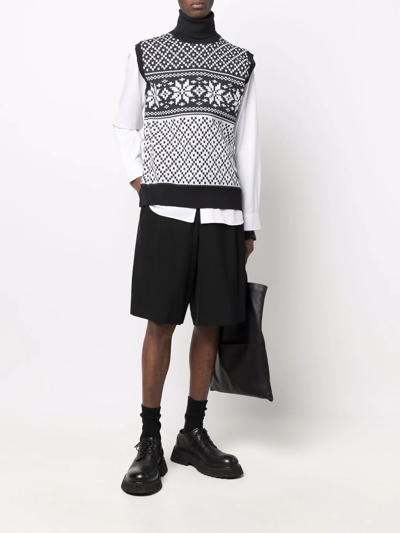 Fumito Ganryu Roll-neck Sleeveless Jumper In Weiss