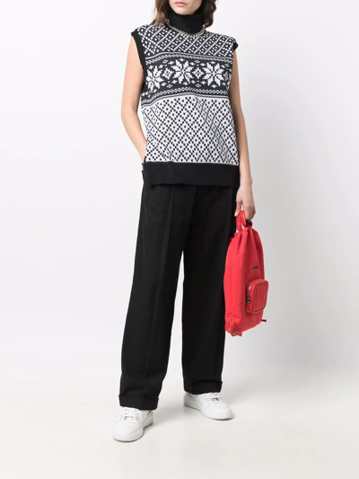 Fumito Ganryu Roll-neck Sleeveless Jumper In Weiss