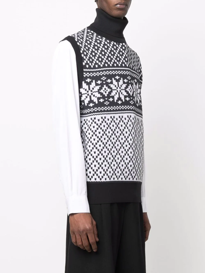 Fumito Ganryu Roll-neck Sleeveless Jumper In Weiss