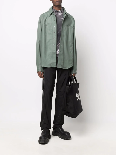 Qasimi Chest-pocket Longsleeved Shirt In Grün