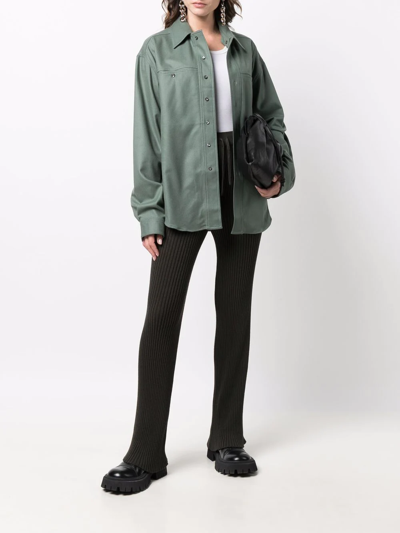 Shop Qasimi Chest-pocket Longsleeved Shirt In Grün