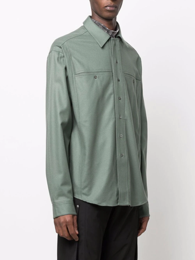 Qasimi Chest-pocket Longsleeved Shirt In Grün