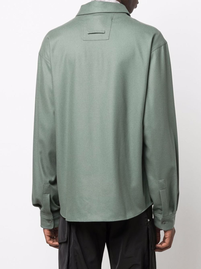 Qasimi Chest-pocket Longsleeved Shirt In Grün