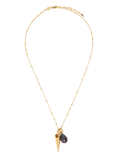 Shop Missoma Gold-plated Shell Pearl Necklace