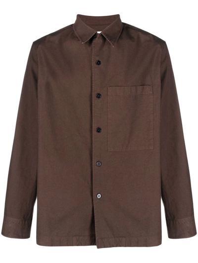 jil sander pocket detail canvas shirt