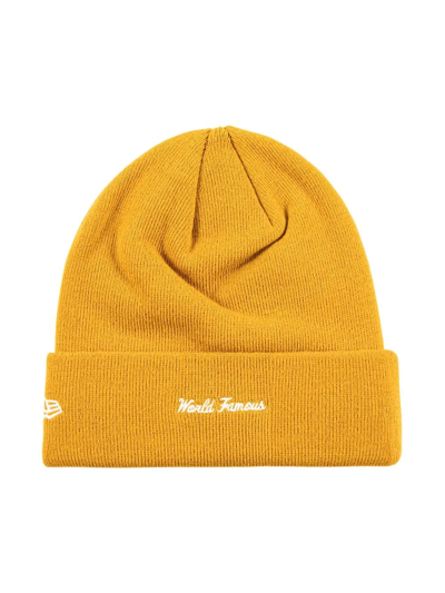 Shop Supreme X New Era Box-logo Beanie In Orange