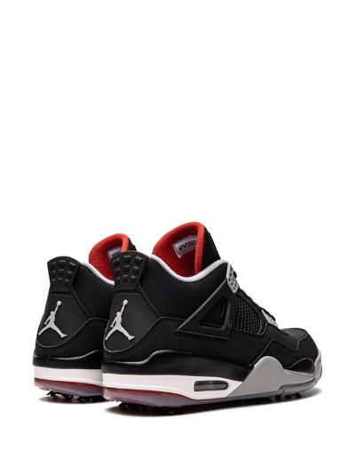 Shop Jordan Air  4 Golf "bred" Sneakers In Black