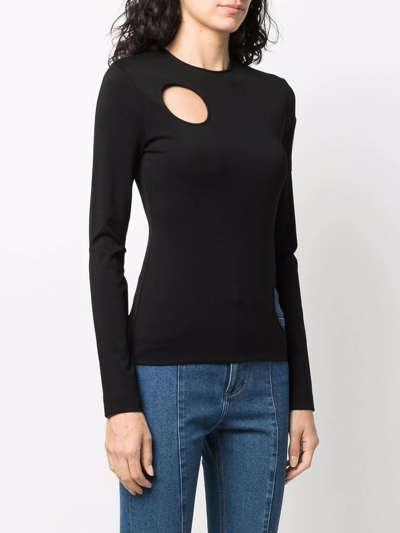 Shop Off-white Meteor Long-sleeve Top In 1000 Black