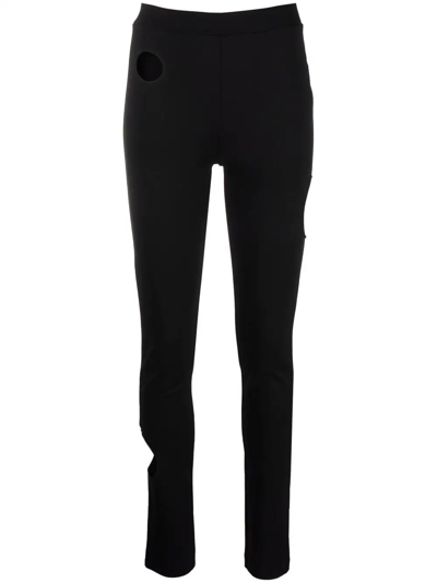 Shop Off-white Meteor High-waisted Trousers In Schwarz