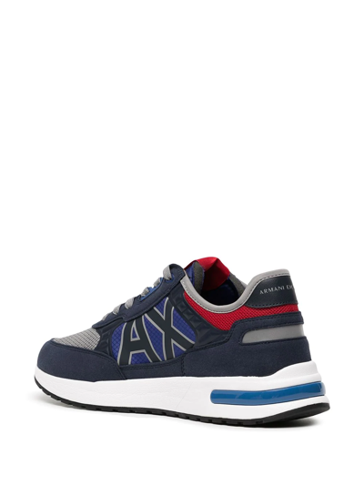 Shop Armani Exchange Ax Low-top Sneakers In Blau