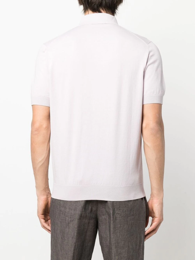 Shop Ermenegildo Zegna Short-sleeved Polo Shirt In Rosa