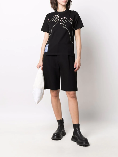 Shop Mcq By Alexander Mcqueen Hands-print T-shirt In Schwarz