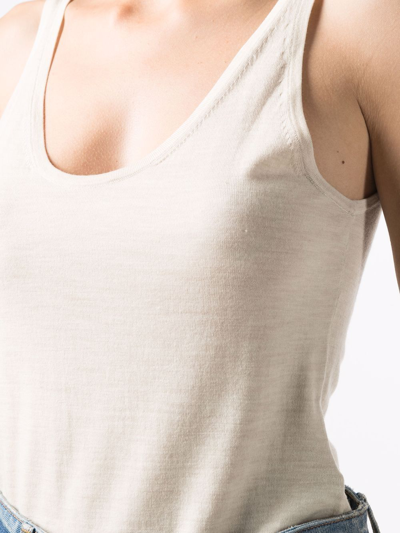 Shop Chloé Wool Tank Top In Nude