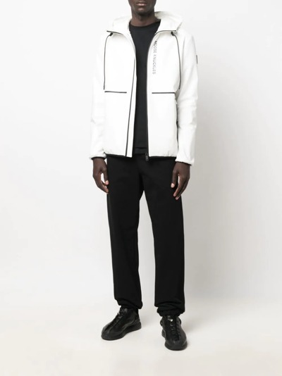 Shop Moose Knuckles Grayton Logo-print Zip-fastening Jacket In White