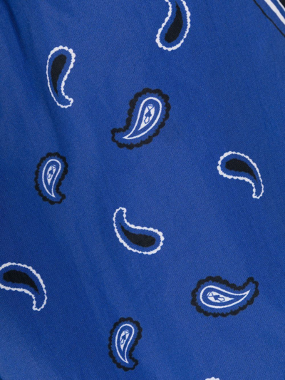Shop Etro Paisley-print Drawstring Swim Shorts In Blau